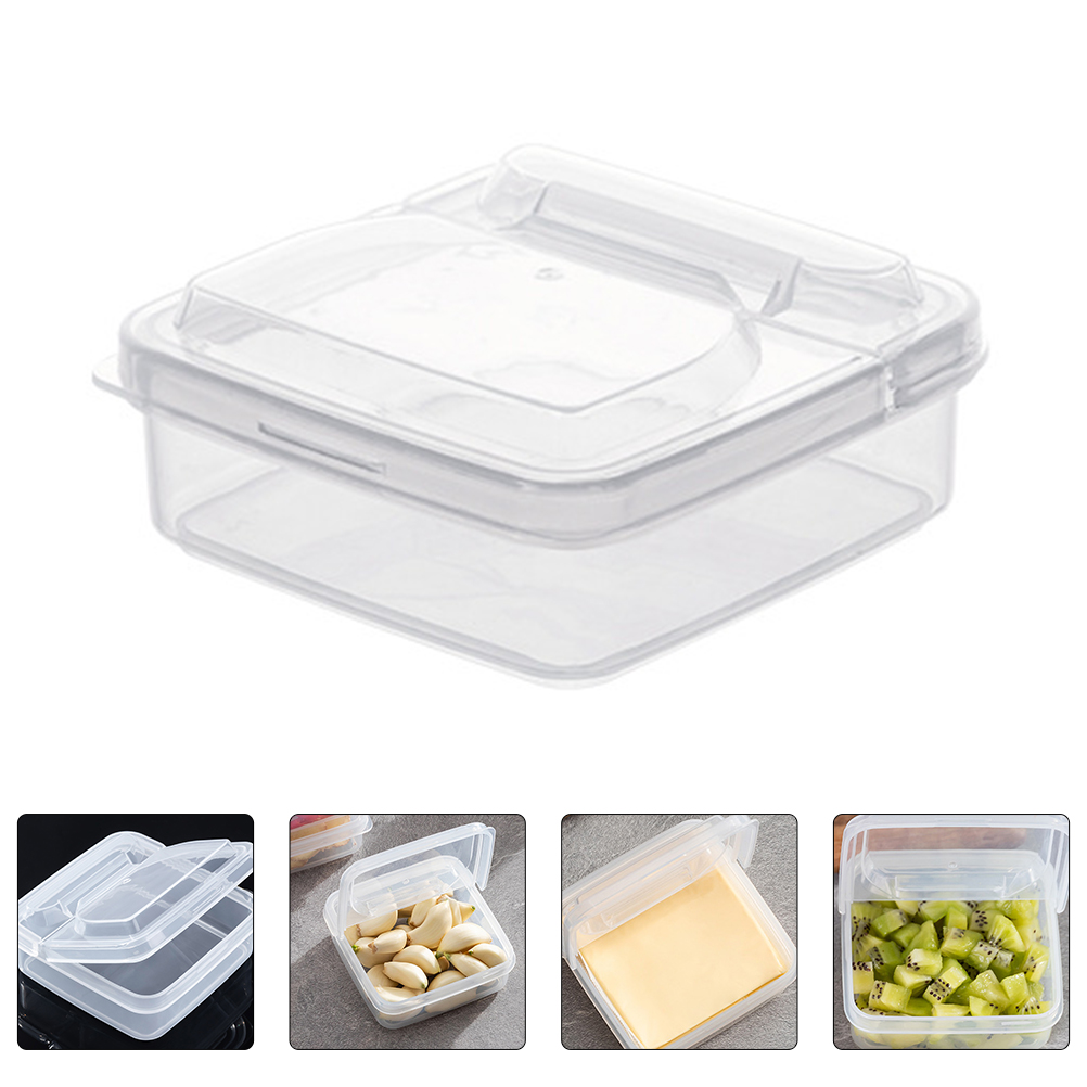 NUOLUX 2pcs Cheese Slice Cases Butter Boxes Food Serving Dishes Fresh-keeping Cases