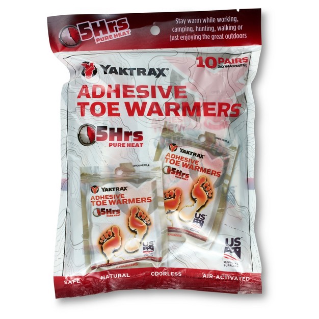 Yaktrax Adhesive Toe Warmer 10pk