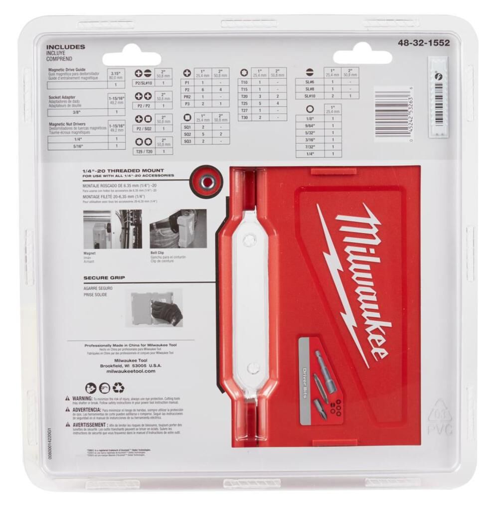 Milwaukee 64 Piece Standard Driver Bit Set 48-32-1552 from Milwaukee