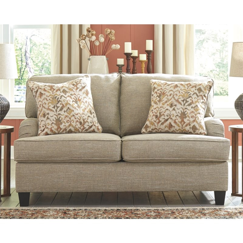 Signature Design by Ashley Almanza Loveseat in Wheat   Transitional   Loveseats   by Homesquare  Houzz