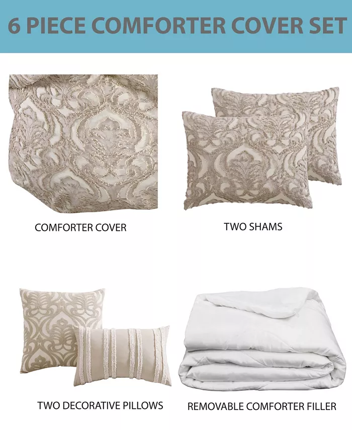 Riverbrook Home Rhapsody 6-Pc. Comforter with Removable Cover Set， Queen