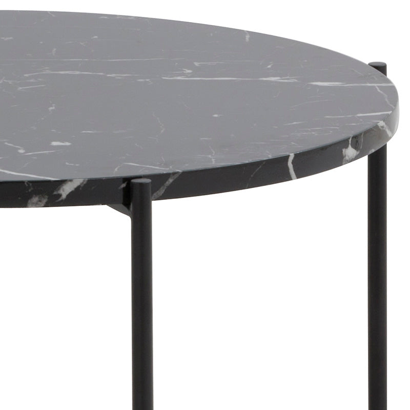 JADEN Side Table Large 60cm - Black & White