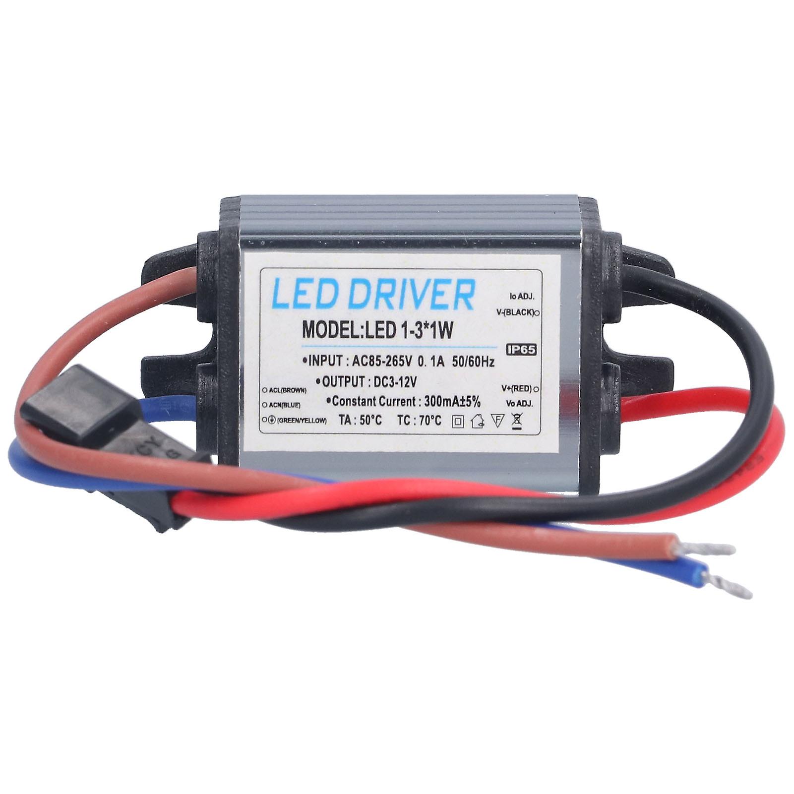 Led Driver Ac85265v To Dc312v 300ma Power Supply Lighting Transformer Ip65 Protection Aluminium Shell