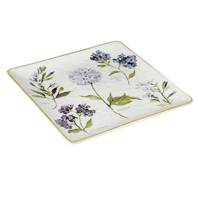 Certified International Fresh Herbs Square Platter