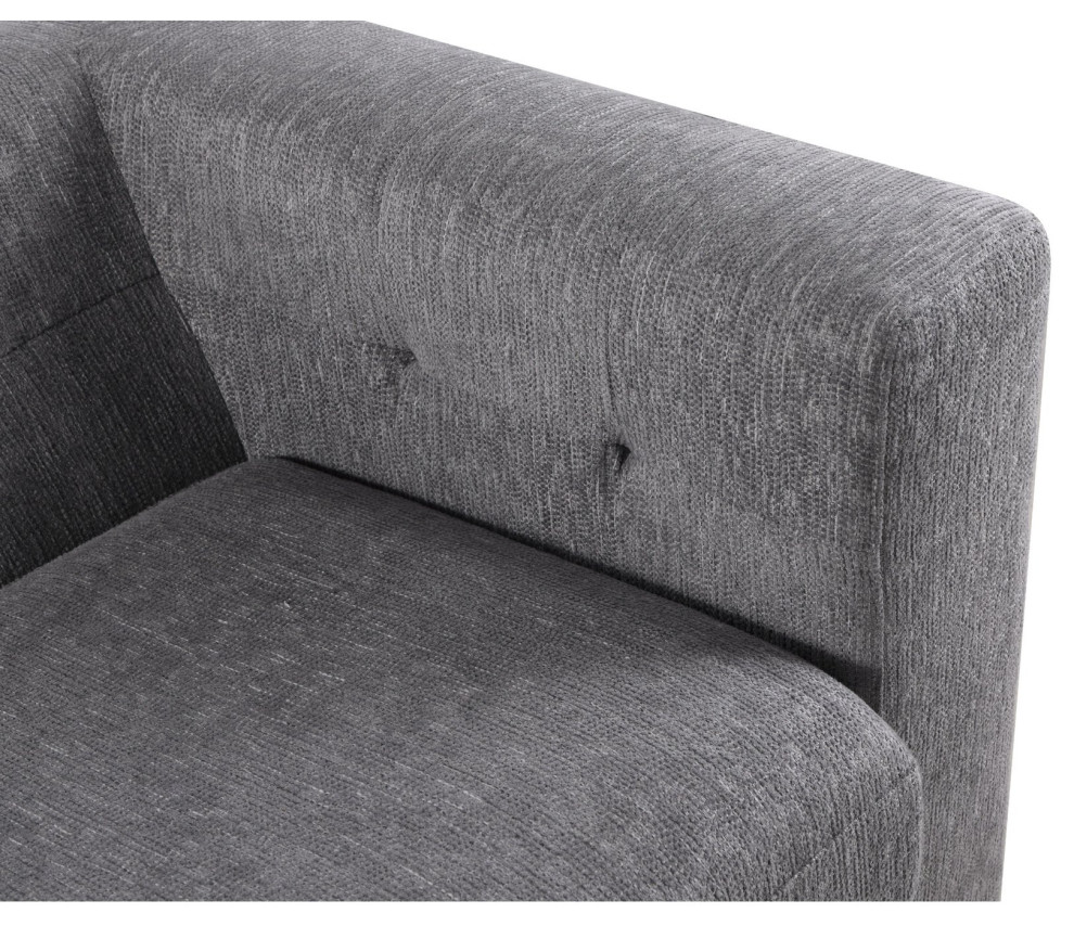 Comfortable Sofa  Chenille Upholstered Seat With Deep Tufted Backrest   Transitional   Sofas   by Decorn  Houzz