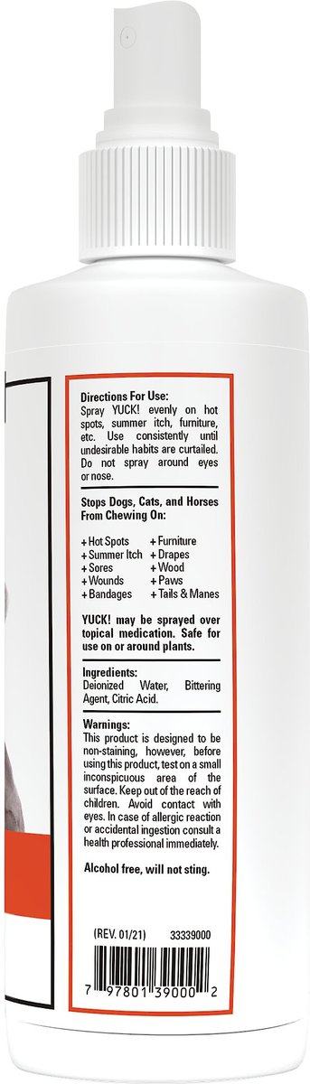 VetClassics YUCK! No Chew Dog and Cat Spray， 8-oz bottle