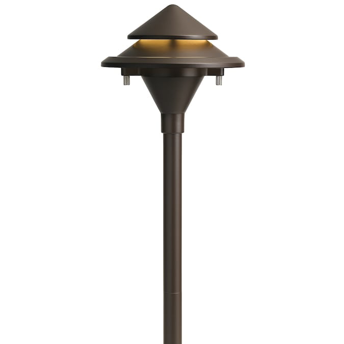 Kichler 28325 200-Lumen 3-Watt Olde Bronze Low Voltage Hardwired LED Outdoor Path Light