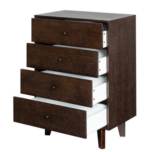 Dresser for Bedroom with 4/5 Drawers， Modern Tall Chest of Drawer Wooden Storage Cabinet Organizer for Bedroom， Living Room - - 37853234