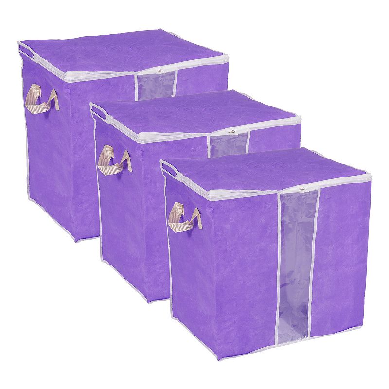 Clothes Storage Bag Foldable Storage Bin Closet Organizer， 3pcs