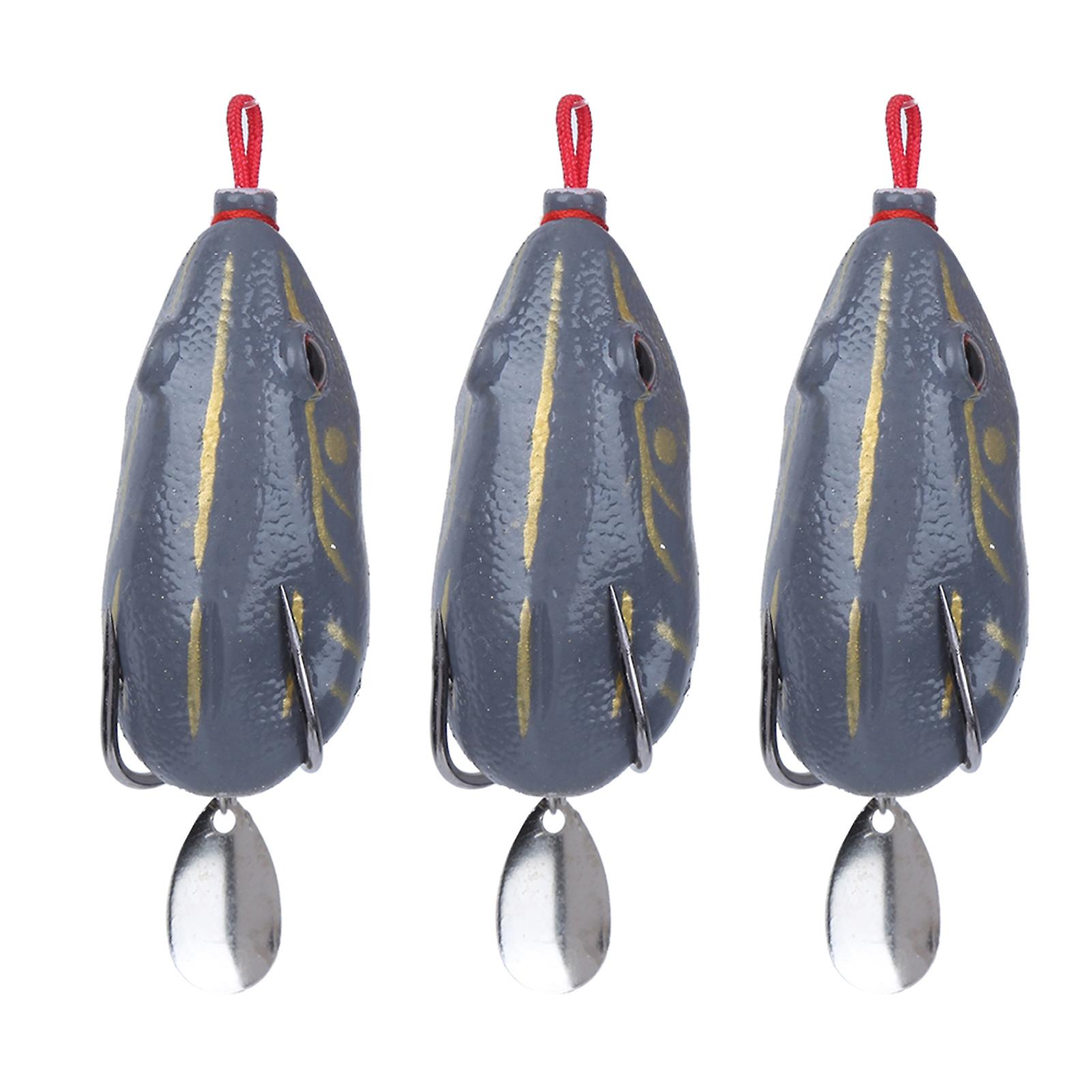 3pcs Artificial Simulation Soft Sequin Fishing Lure Bait Fishing Accessory 5.5cm3#