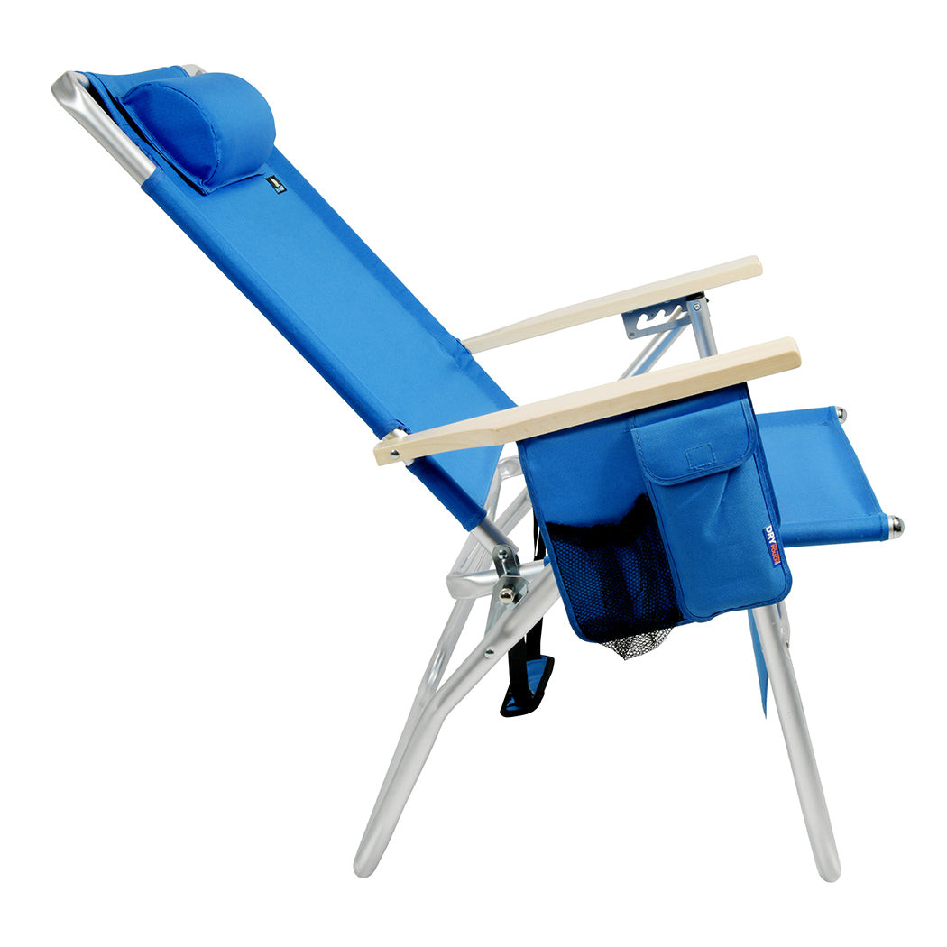 17 Inches High Off Ground 4 Reclining Position Tall Beach Chair for Adults