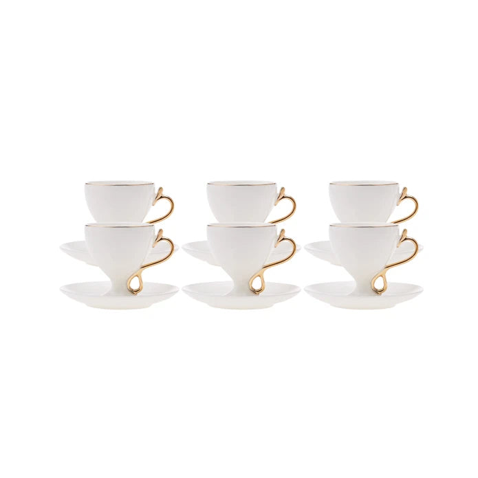 Karaca Aphrodite Set Of 6 Coffee Cups 90 Ml 153.03.06.6976