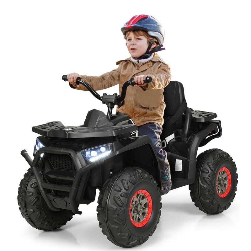 12V Kids Ride-On Electric ATV 4-Wheeler Quad Car Toy with MP3 & LED Lights