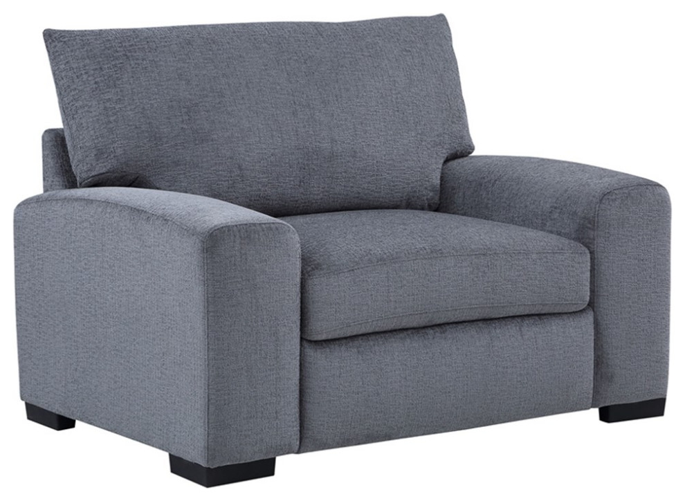 Porter Designs Clayton Soft Microfiber Chair   Gray   Transitional   Armchairs And Accent Chairs   by Homesquare  Houzz