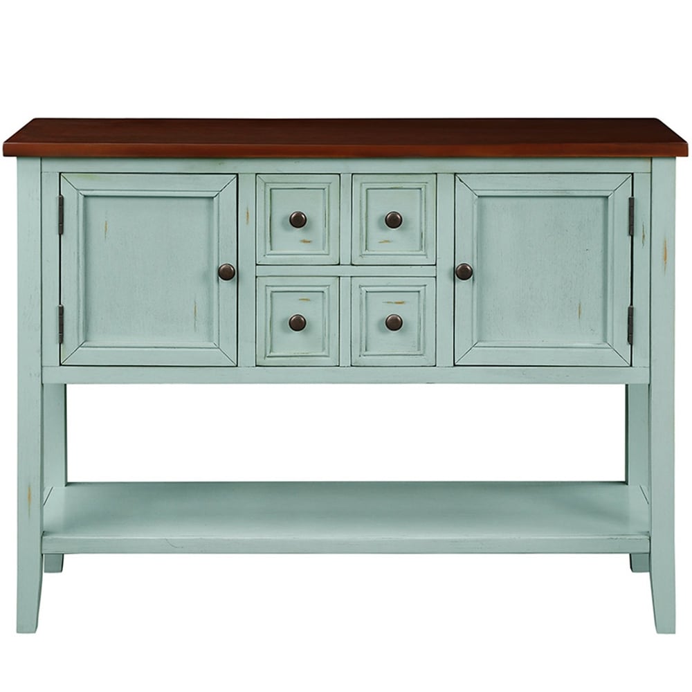 Avisha Cambridge Series Console Table with Shelf in Retro Blue   46\