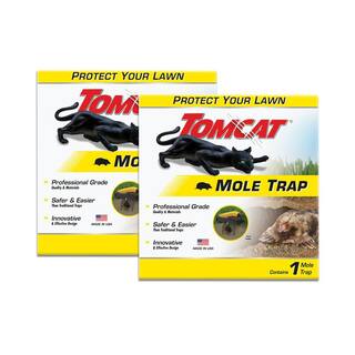 TOMCAT Mole Trap Innovative and Effective Mole Remover Trap Kills without Drawing Blood Reusable and Hands-Free 2 Traps VB00039