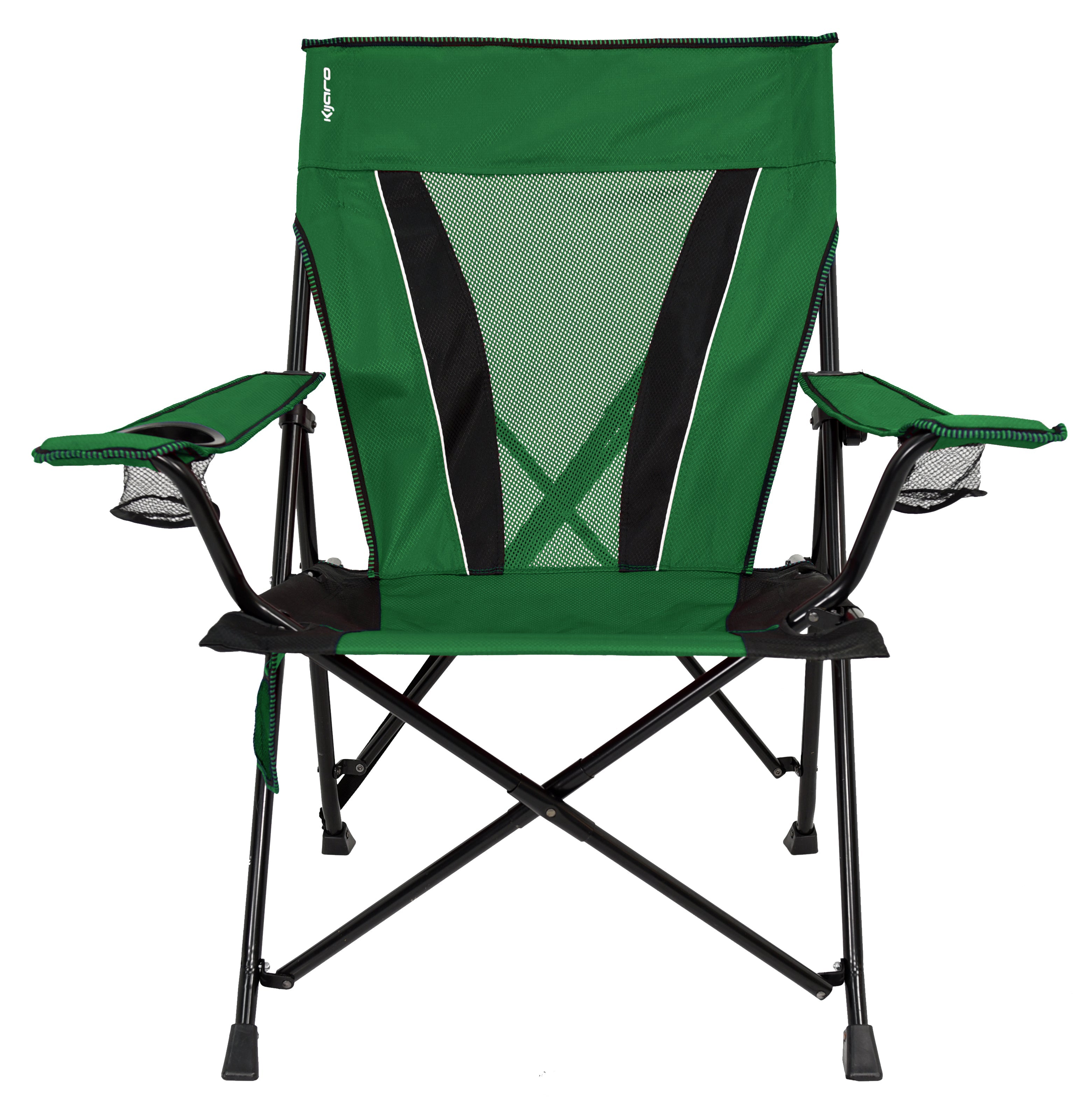 Kijaro Jasper Dual Lock XXL Portable Heavy Duty Adult Camping Chair, Green, Open size: 28.3 in. L x 39.5 in. W x 40 in” H