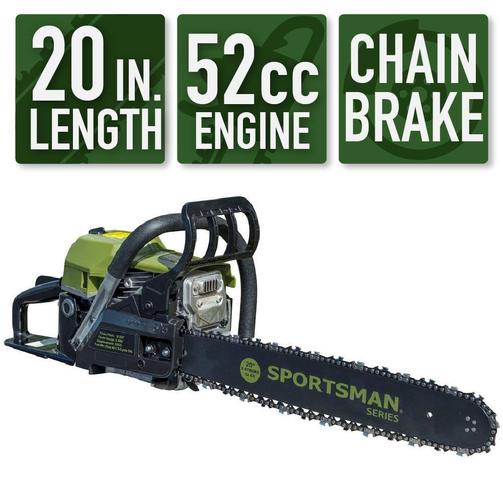 Sportsman 20 in. 52 cc 2-Stroke Rear Handle Gas Chainsaw 807646