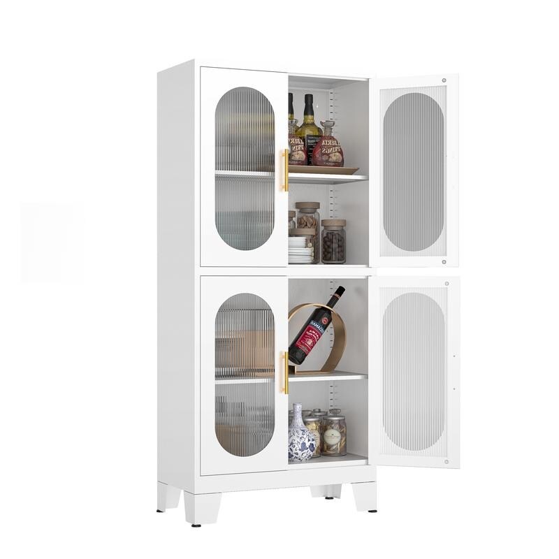 GEITIN Storage Cabinet with four Acrylic Glass Doors