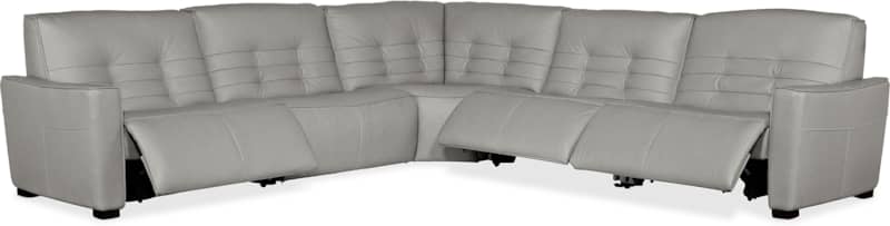 Hooker Furniture Living Room Reaux Grandier 5-Piece Power Recline Sectional With 3 Power Recliners