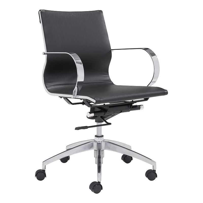 Zuo Modern Low Back Adjustable Glider Desk Chair