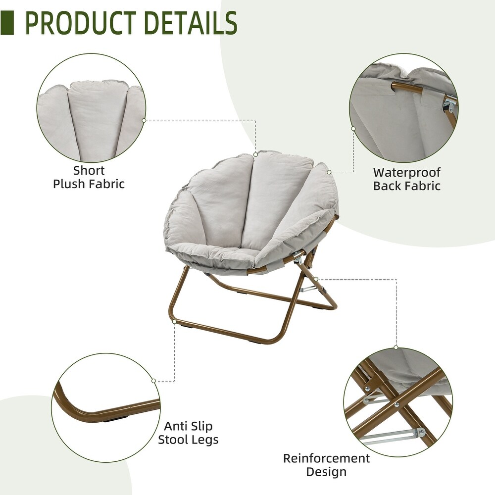 Folding lounge chair  balcony  home backrest  leisure chair  lazy sofa for pregnant women  moon chair