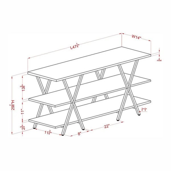 Furniture of America Kent Contemporary Oak 2-shelf Console Table