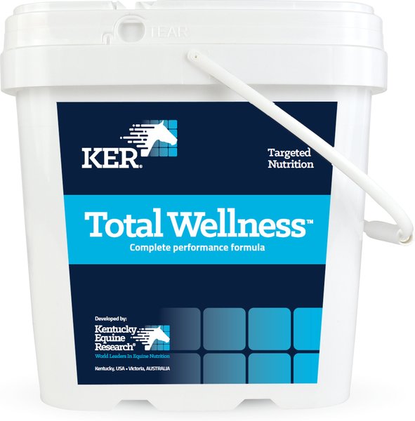 Kentucky Equine Research Total Wellness Complete Performance Formula Hay Flavor Pellets Horse Supplement， 8.8-lb bucket