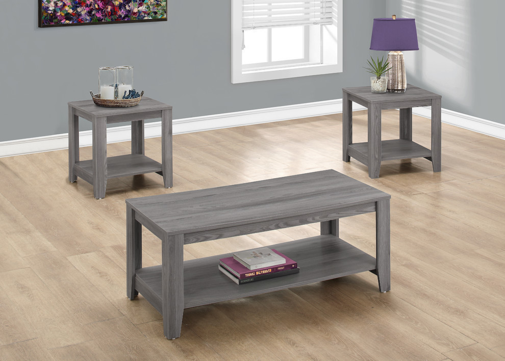 3 Piece Table Set   Transitional   Coffee Table Sets   by Monarch Specialties  Houzz