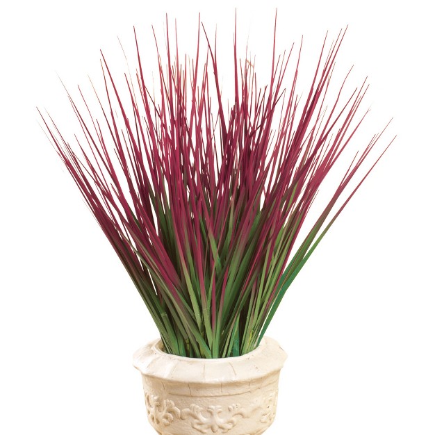 Collections Etc Decorative Grass Bushes - Set Of 3 Indoor Or Outdoor Faux Plants