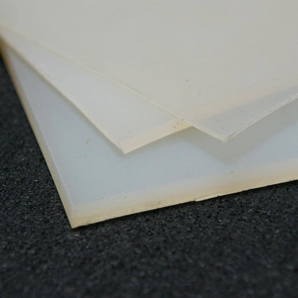 Rubber-Cal Silicone 18 in. x 36 in. x 72 in. Translucent Commercial Grade Translucent 60A Rubber Sheet 20-119-0125-36-072