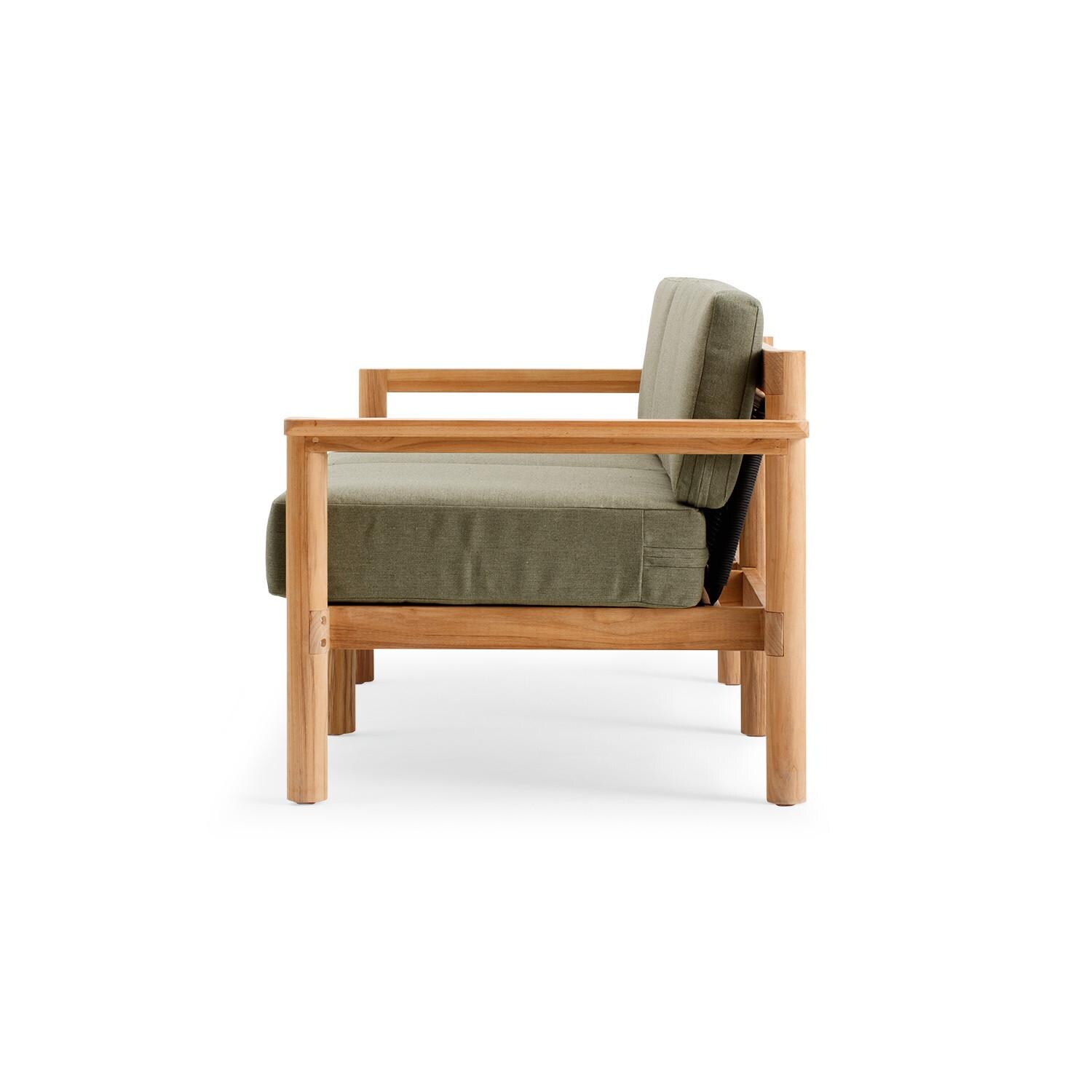 Neighbor Loveseat W/ Teak Arms