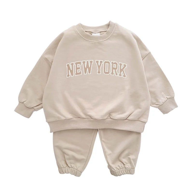 2024 Baby Romper INS 0-12M Newborn Infant Baby Boy Girl Romper Cute New York Letter Long Sleeve Jumpsuit Playsuit Clothing