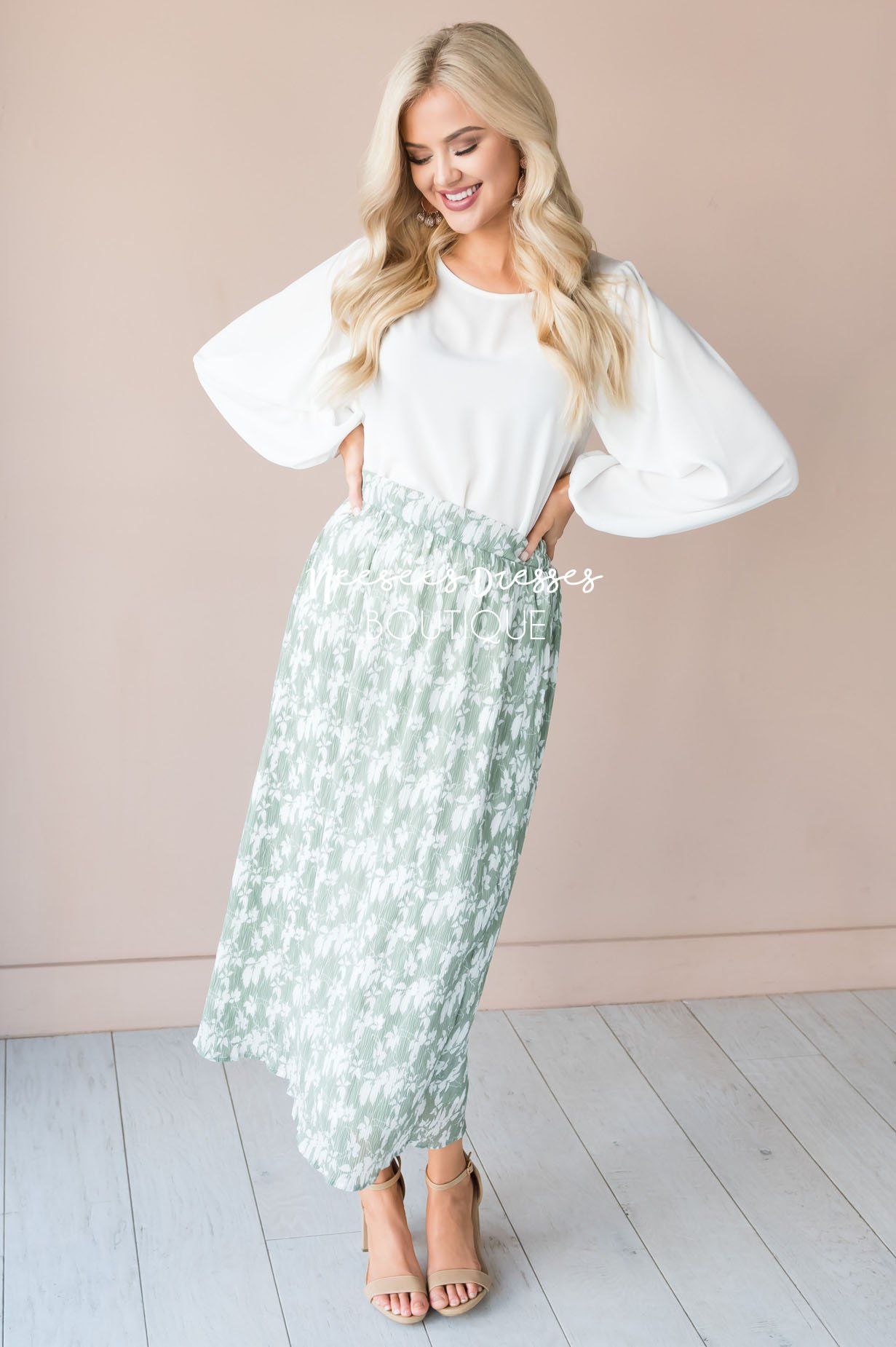 Spring is All Around Modest Skirt