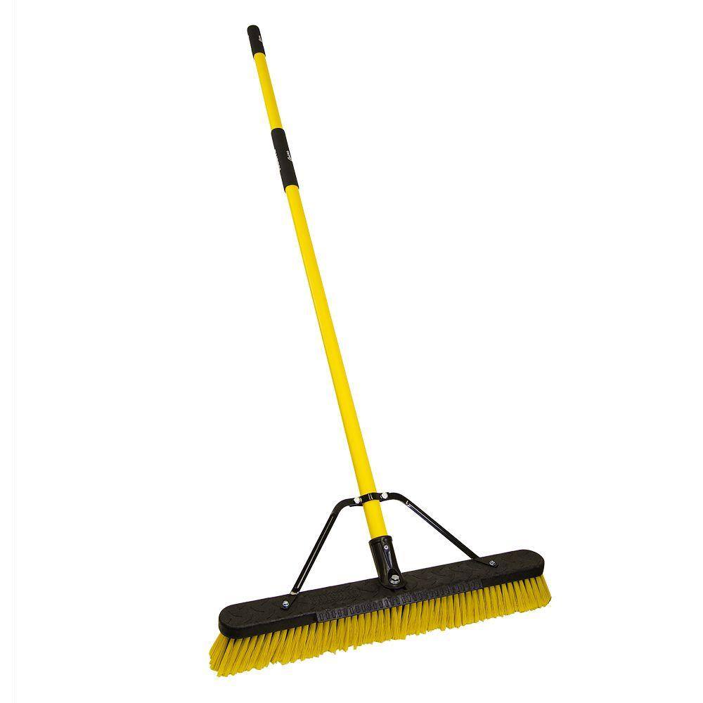 Quickie Jobsite 24 in. Multi-Surface Fiberglass Push Broom (2-Pack) 857FGSU1-2