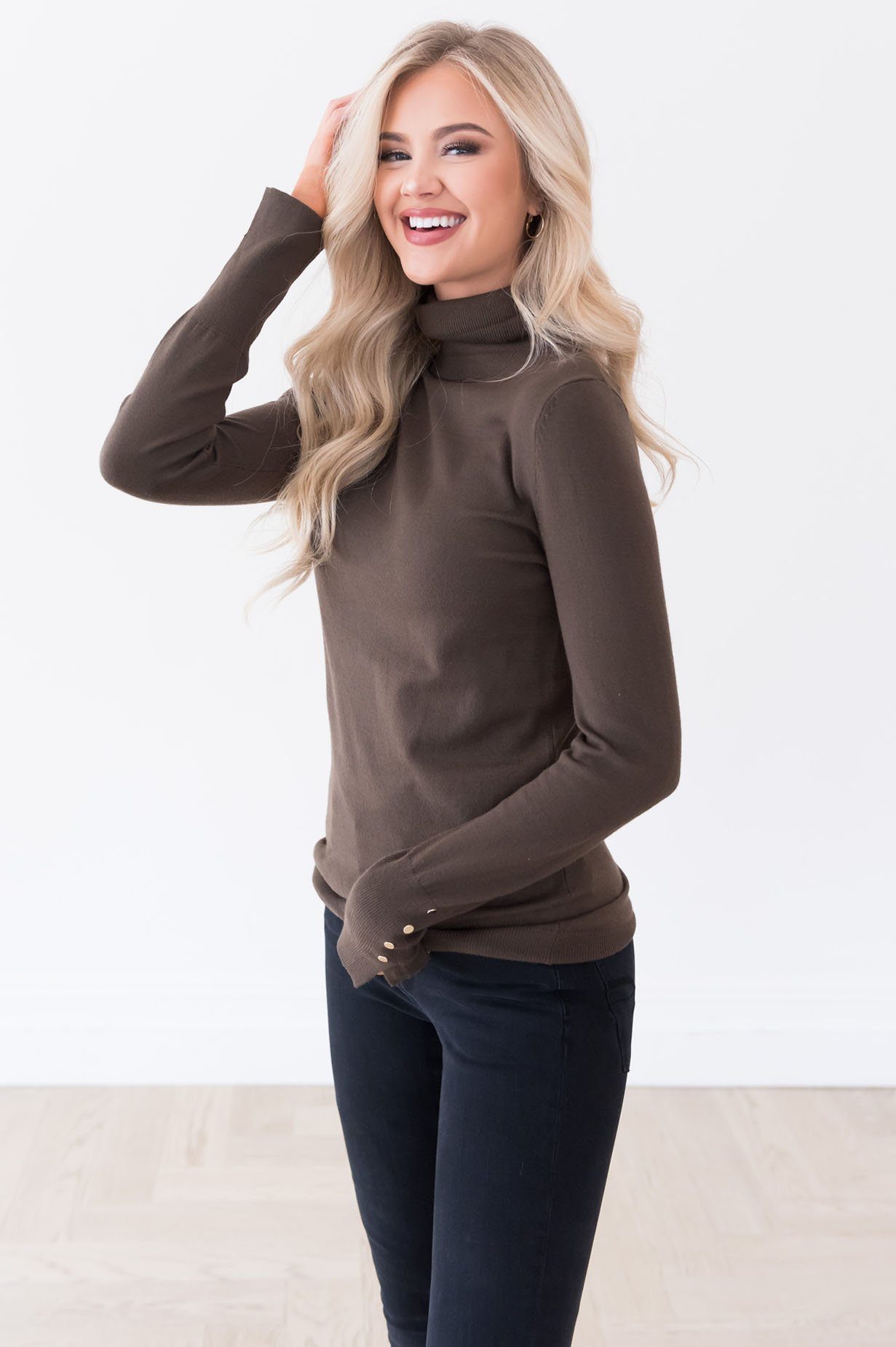 All About The Details Modest Turtleneck