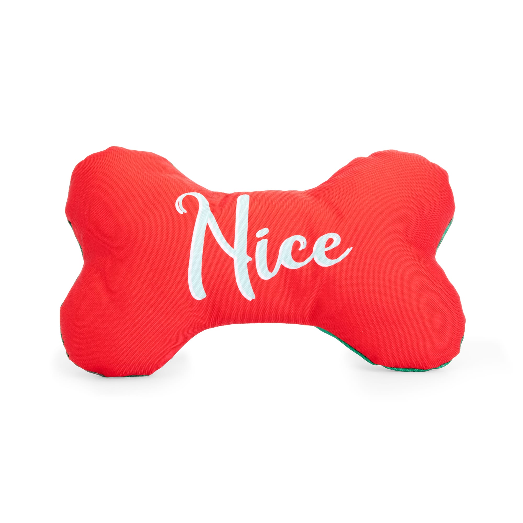 More and Merrier Naughty/Nice Plush Bone Dog Toy， Large