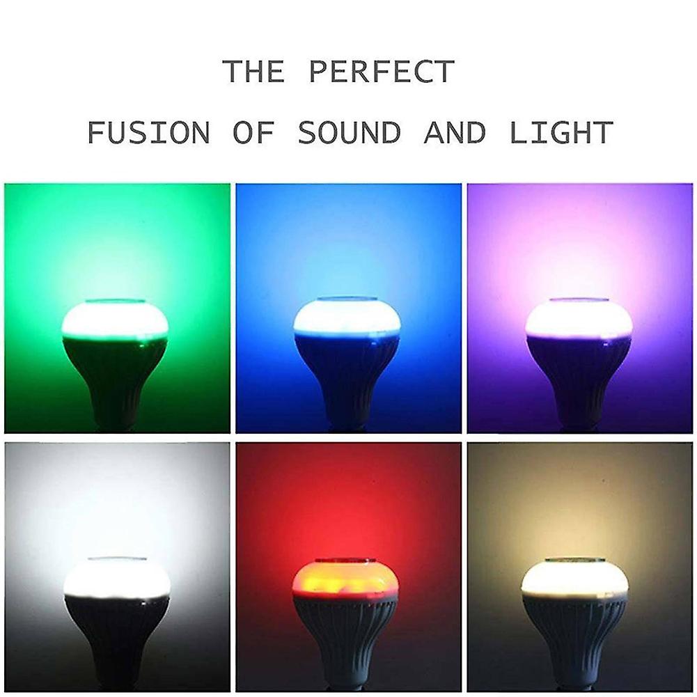 Wireless Bluetooth Bulb Light Speaker Smart Music Play Bulb Colorful Lamp Remote