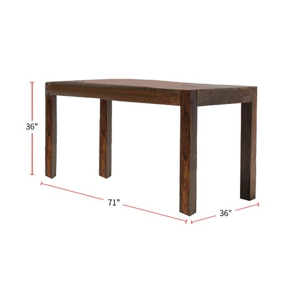 Wood Counter Height Dining Table in Warm Chestnut