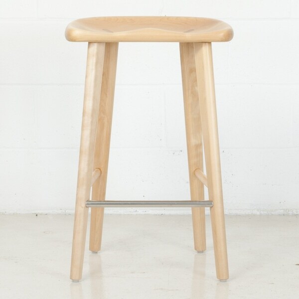 Kraft Mid-Century Modern Solid Wood Counter Stool