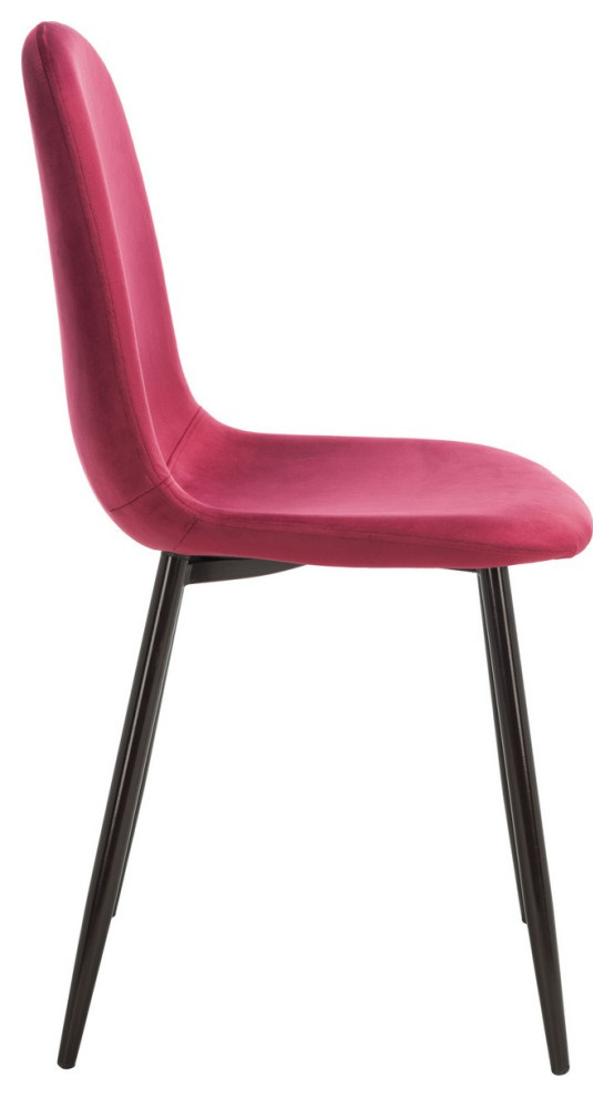 Vonda Dining Chair  Set of 2  Magenta/Brown   Midcentury   Dining Chairs   by V.S.D Furniture  Houzz