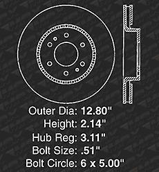 [Front + Rear] Rotors w/Ceramic Pads OE Brakes (SSR Trailblazer EXT Envoy)