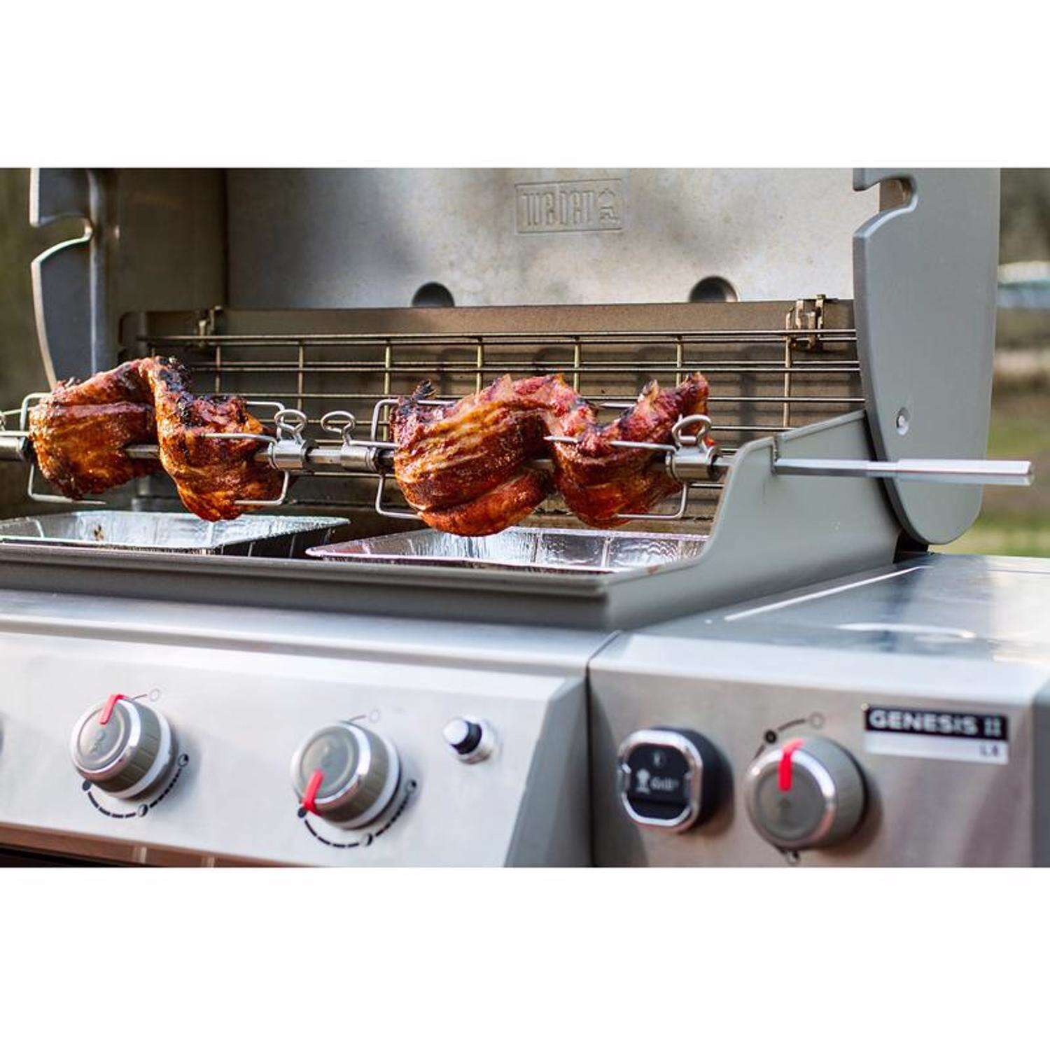 Weber Genesis 400/600 Series Stainless Steel Grill Rotisserie 55.7 in. L X 4.4 in. W 1 pk