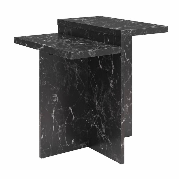 Brielle Modern Faux Marble Side Table Cosmoliving By Cosmopolitan