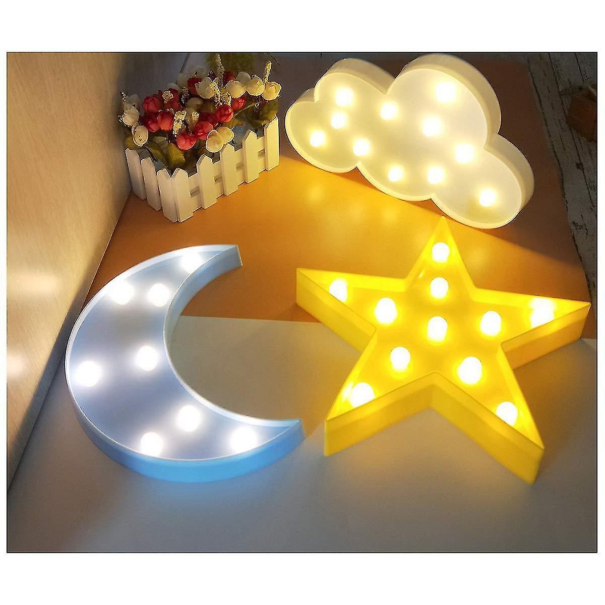 Lovely Cloud Star Moon Led 3d Light Night Light Kids Gift Toy For Baby Children Bedroom Tolilet Lamp