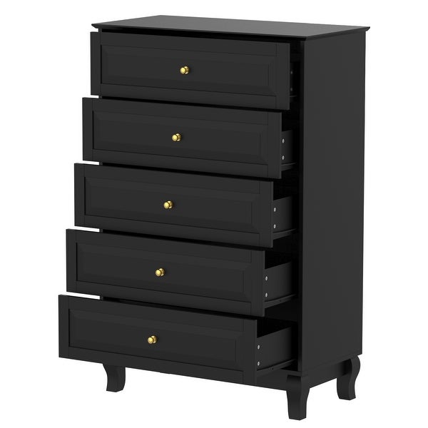 Side Tatble 5 Drawer Dresser Drawer Chest Tall Storage Cabinet - - 36594944