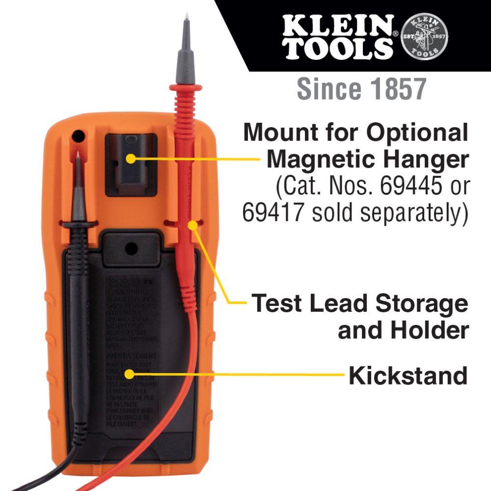 Klein Digital Multimeter TRMS Auto 1000V ;