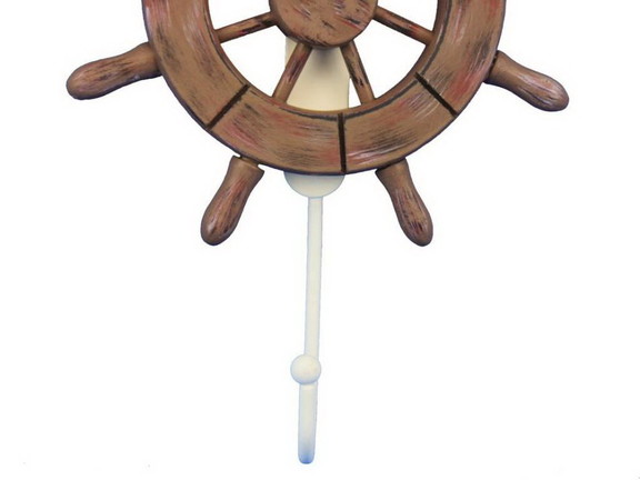 Handcrafted Model Ships Wheel 6 107 Rustic Wood Fi...