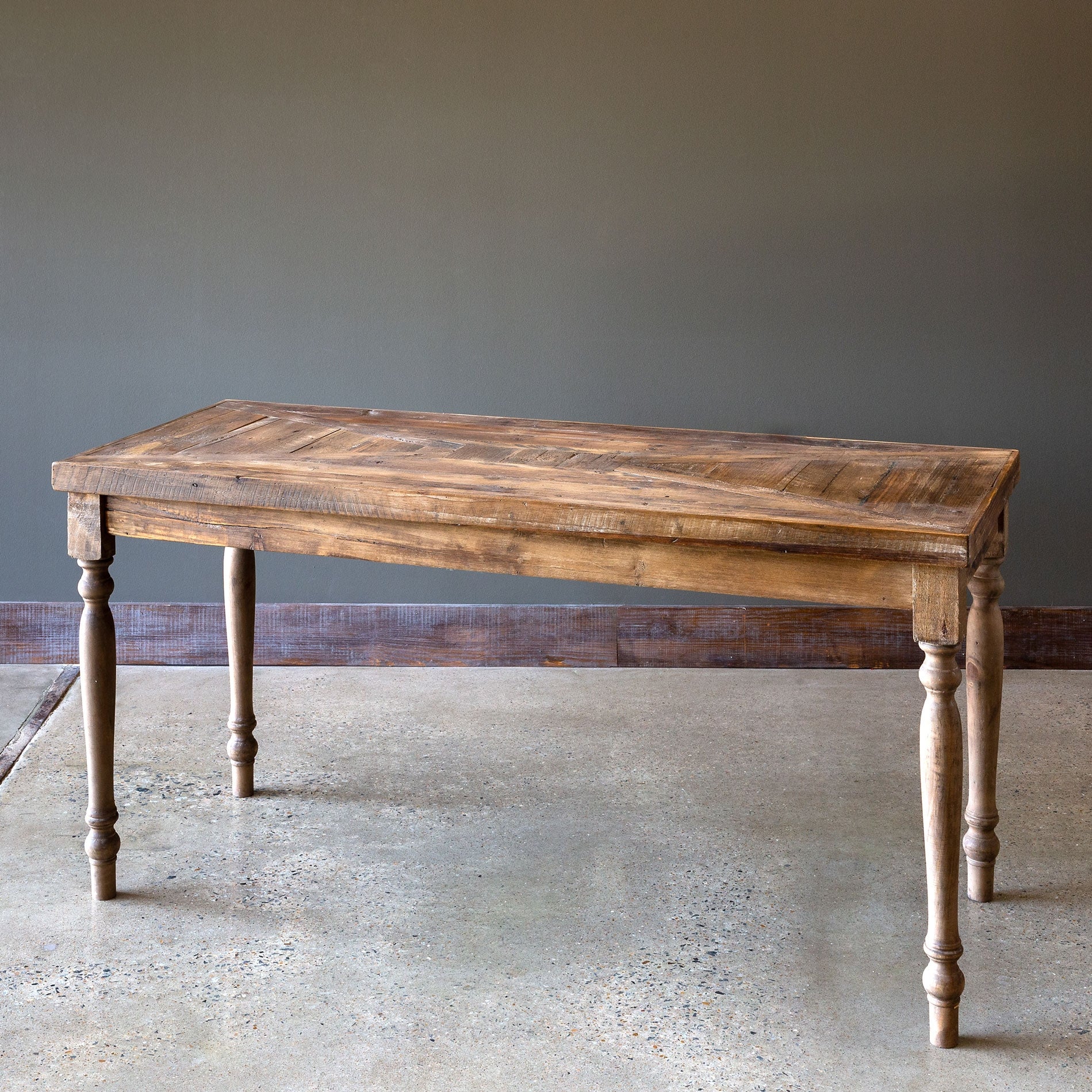 Reclaimed Wood Fixture Console Table， Large - 59