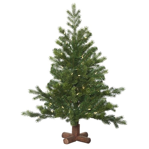 Vickerman 3' x 29 Eagle Fraser Fir Full Artificial Christmas Tree，Warm White Duralit LED Lights